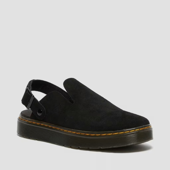 Dr. Martens Shoes - DR MARTEN CARLSON SUEDE CASUAL SLINGBACK MULES - BLACK W7